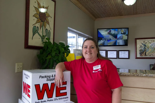 StorageMax employee in the office